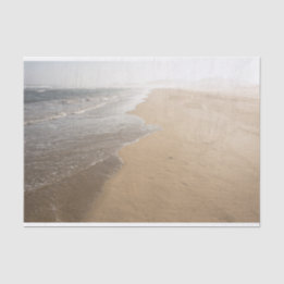 Papier Mousseline Ocean Whitewash sur la plage papier de tissus