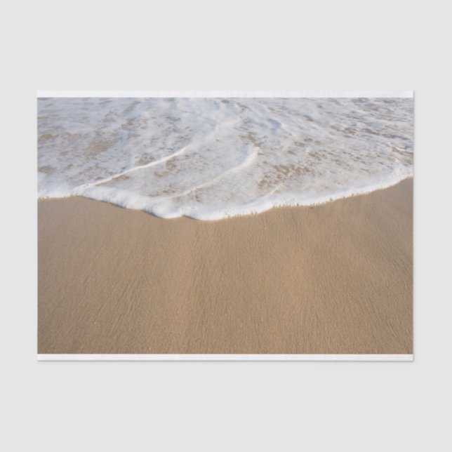 Papier Mousseline Ocean Whitewash sur la plage papier de tissus (Recto)