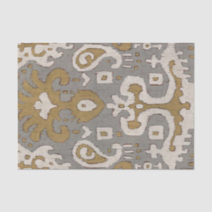 Papier Mousseline Ochre Ikat I