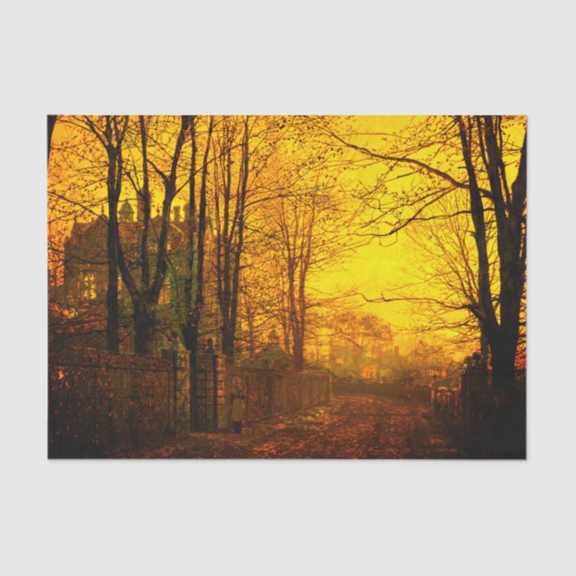 Papier Mousseline Octobre Afterglow John Atkinson Grimshaw (Recto)