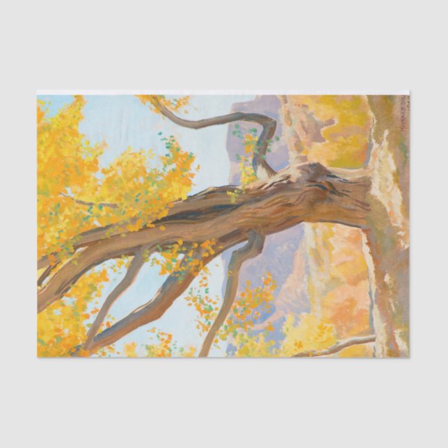 Papier Mousseline Octobre Matin par Maynard Dixon (Recto)
