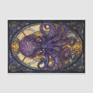 Papier Mousseline Octopus en verre tendu