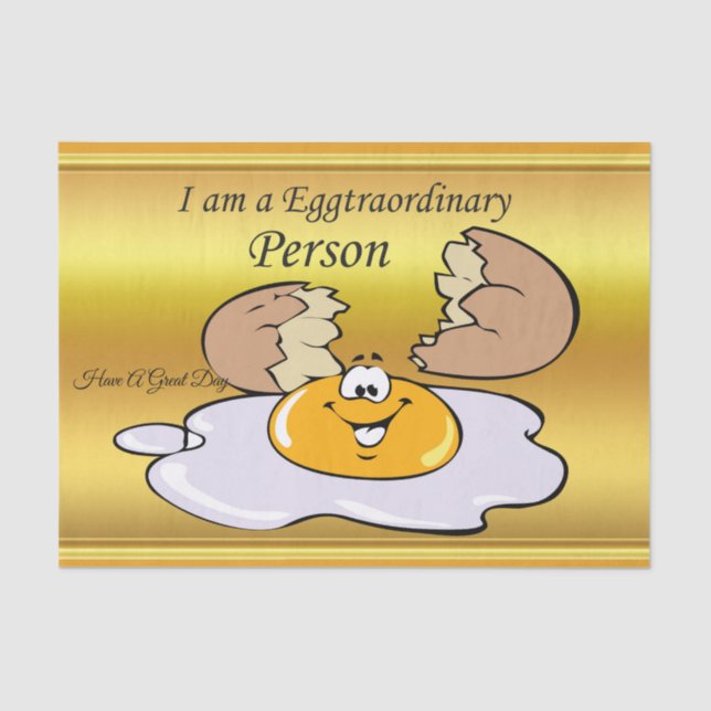 Papier Mousseline oeuf au plat de personnage de dessin animé avec le (Recto)