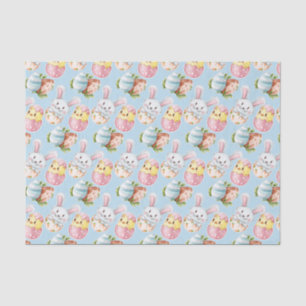 Papier Mousseline OEuf de Pâques Aquarelle Printemps Bunny & Chick