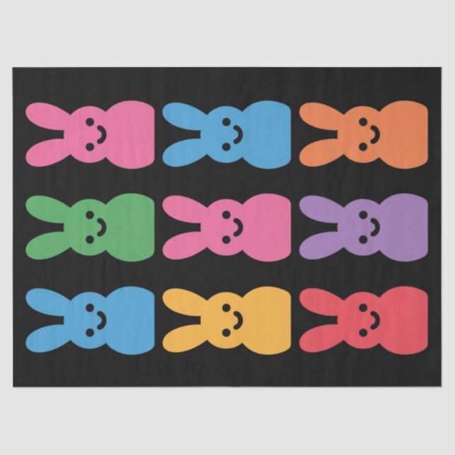 Papier Mousseline Oeufs de lapin de Pâques Plaid Leopard (Recto)