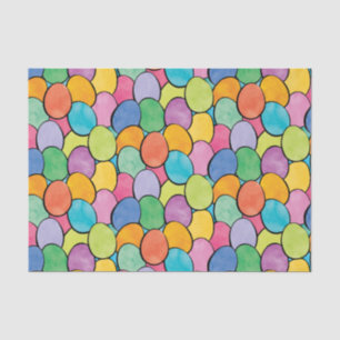 Papier Mousseline Oeufs de pâques colorés