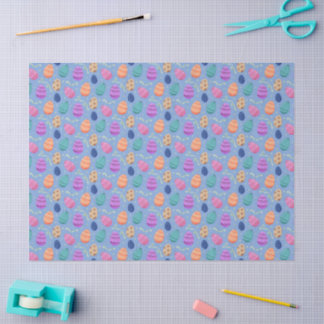 Papier Mousseline Œufs de Pâques Motif Sans Couture