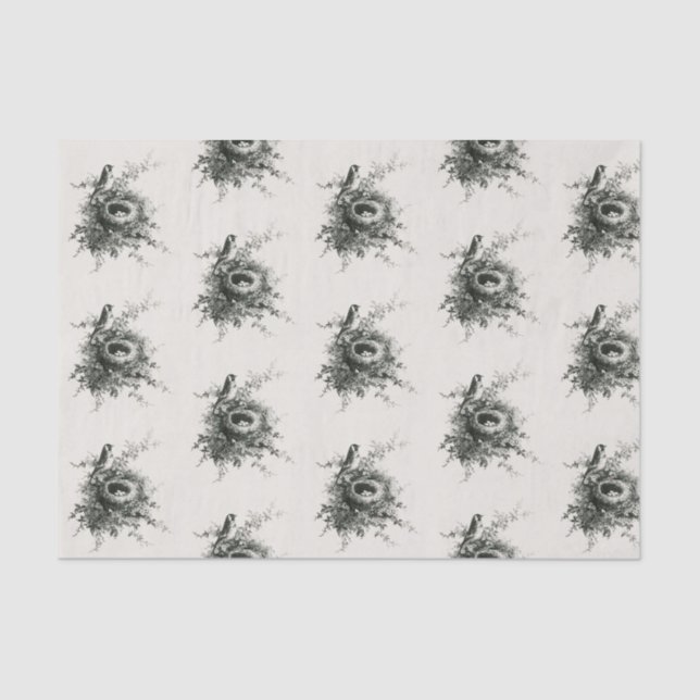 Papier Mousseline OEUFS EN Papier Tissus PERSONNALISÉS DANS LE NID (Recto)