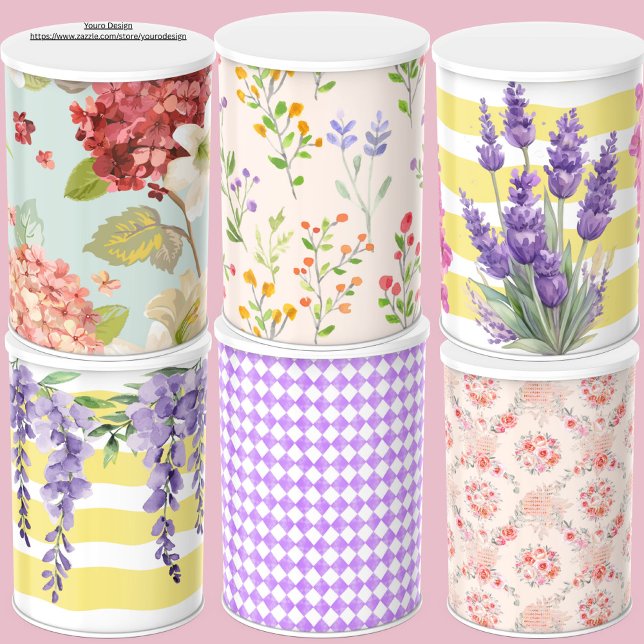 Papier Mousseline OEuvre fleuriste féminine Découpage rose bleu (Pretty botanical pastel and stripes decoupage tissue paper. Modern watecolor flowers tissue paper.)