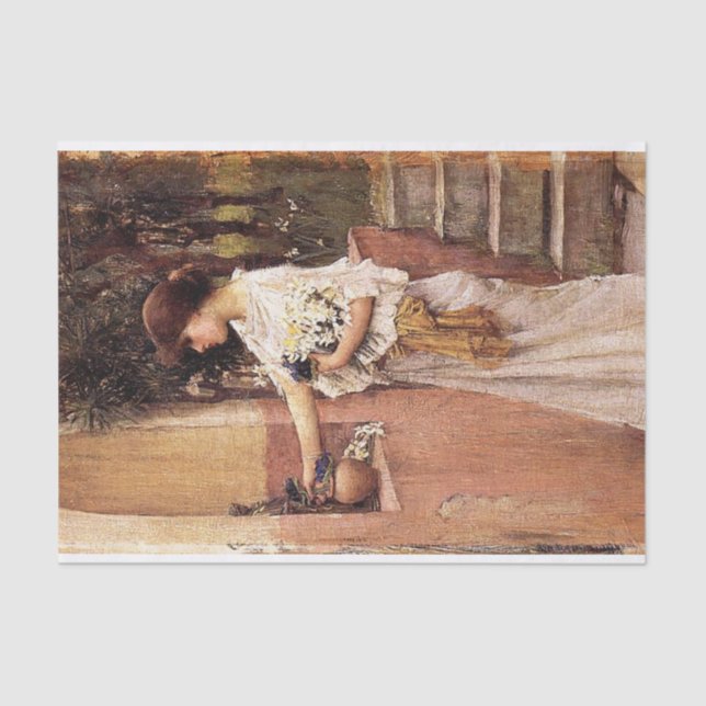 Papier Mousseline Offre romaine de John William Waterhouse, 1890 (Recto)