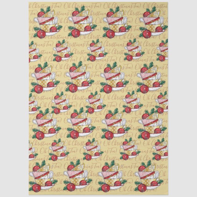 Papier Mousseline Oh Christmas Tea ! (Recto)