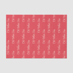 Papier Mousseline Oh Quelle Joie   Rouge Foncé de Noël Classique 
