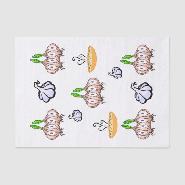 Papier Mousseline Oignons en papier de tissus Chef ail (Recto)