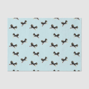 Papier Mousseline Oiseau Art Flying Puffins