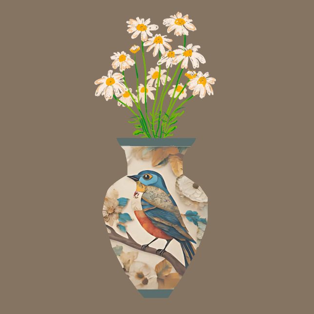 Papier Mousseline Oiseau artisanal sur une page de découpage de bran (Créateur téléchargé)