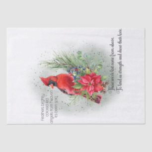 Papier Mousseline Oiseau Cardinal Rouge Qui Se Souvient De Vous En D