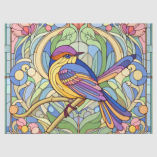 Papier Mousseline Oiseau en verre tendu