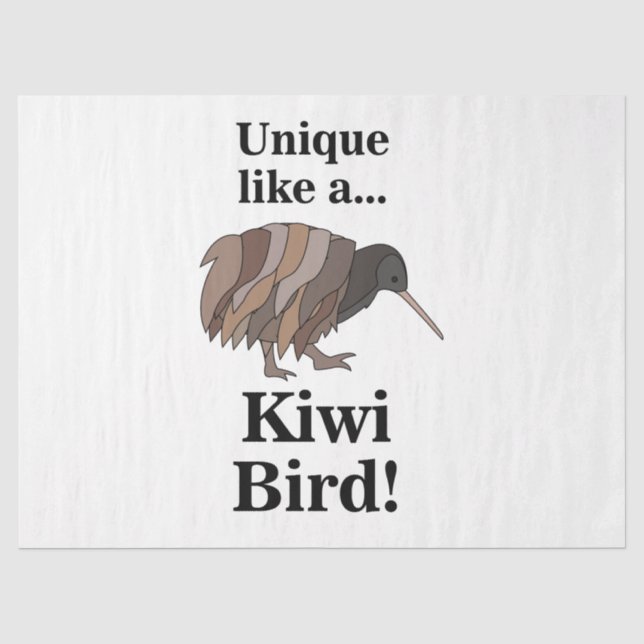 Papier Mousseline Oiseau Kiwi (Recto)