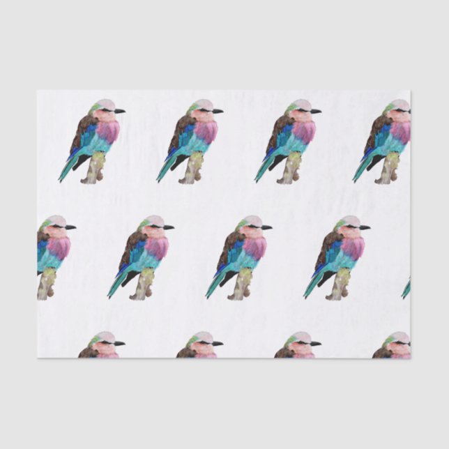 Papier Mousseline Oiseau lilas de rouleau de Breasted (Recto)