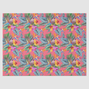 Papier Mousseline Oiseau Tropical Du Paradis Et Jardin De Printemps 