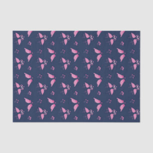 Papier Mousseline Oiseaux de l'amour Flamingo Rose Motif Saint-Valen