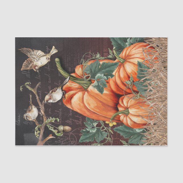 Papier Mousseline Oiseaux noirs (Recto)