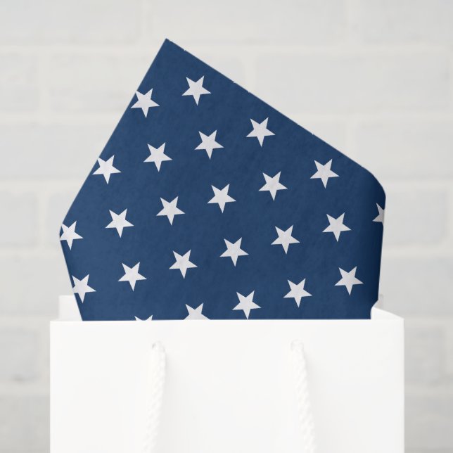 Papier Mousseline Old Glory Blue Stars (échelle moyenne) (Sac cadeau)
