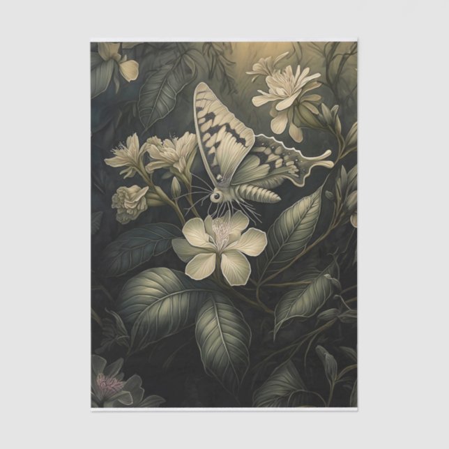 Papier Mousseline Oleander Magie, Moth en Twilight (Recto)