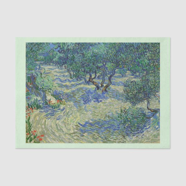 Papier Mousseline Olive Orchard, Vincent van Gogh (Recto)