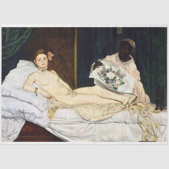 Papier Mousseline Olympia, Edouard Manet, 1863 (Recto)