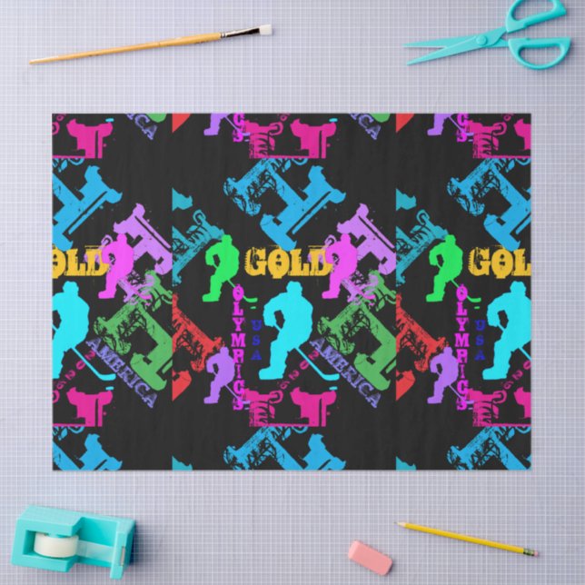 PAPIER MOUSSELINE OLYMPIC HOCKEY PRINTED BACKPACK (Artisanat)