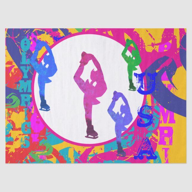 PAPIER MOUSSELINE OLYMPIC SKATING  (Recto)