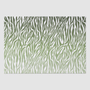 Papier Mousseline Ombre d'impression Wild Green Zebra
