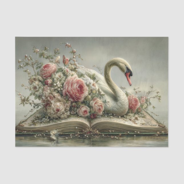 Papier Mousseline Once upon a Time Swan (Recto)