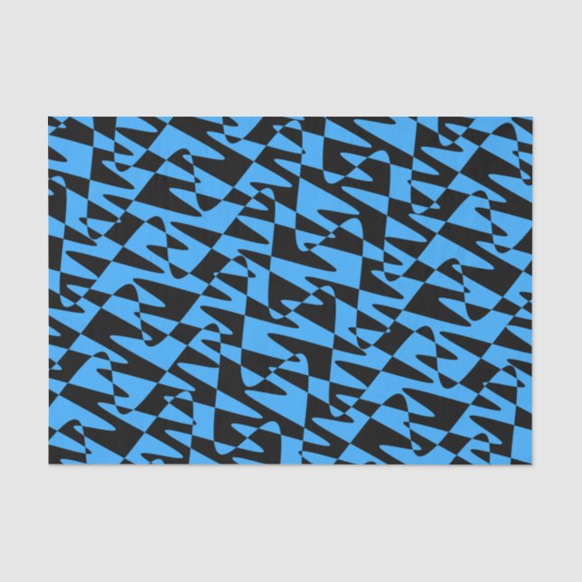 Papier Mousseline onduleur rétroonde - bleu turquoise : (Recto)