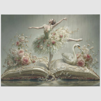 Papier Mousseline One Upon a Time Ballerina with Swan