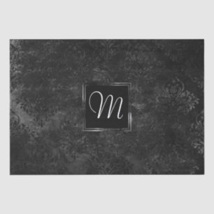 Papier Mousseline Onyx Black Velvet Monogramme de hachage de table