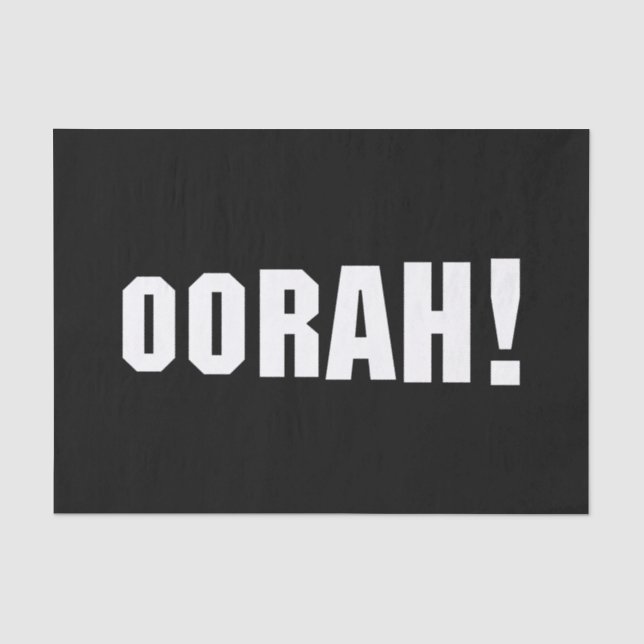 PAPIER MOUSSELINE OORAH ! (Recto)