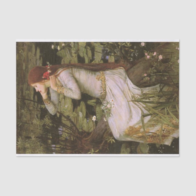 Papier Mousseline Ophelia par John William Waterhouse (Recto)