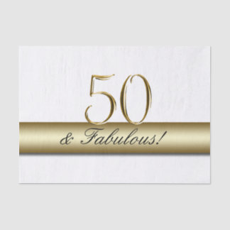 Papier Mousseline Or 50 et anniversaire fabuleux de | cinquantième