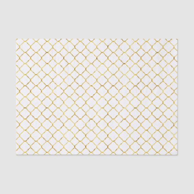 Papier Mousseline Or chic Quatrefoil (Recto)