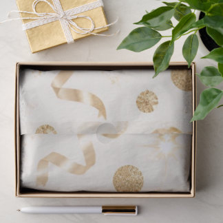 Papier Mousseline Or Confetti doré Champagne Luxe | Elégant C