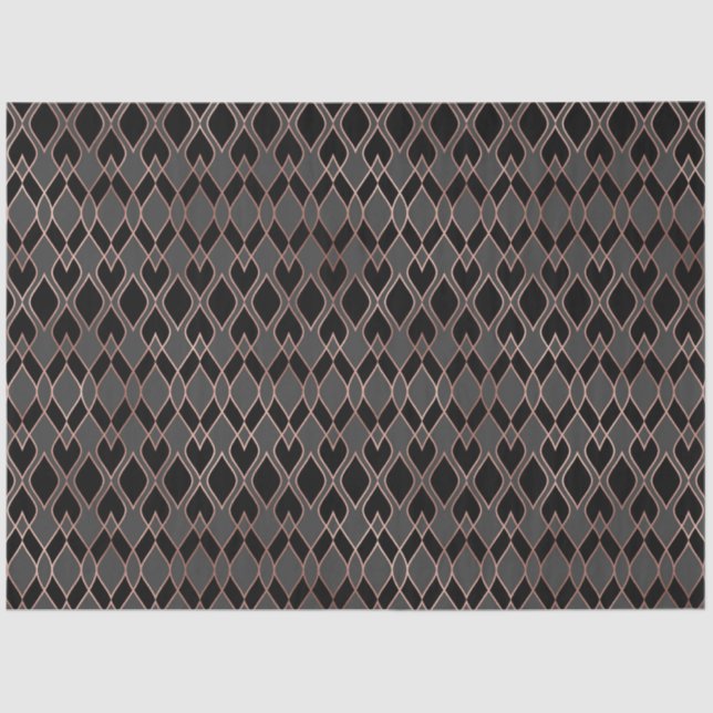 Papier Mousseline Or noir et Rose (Recto)