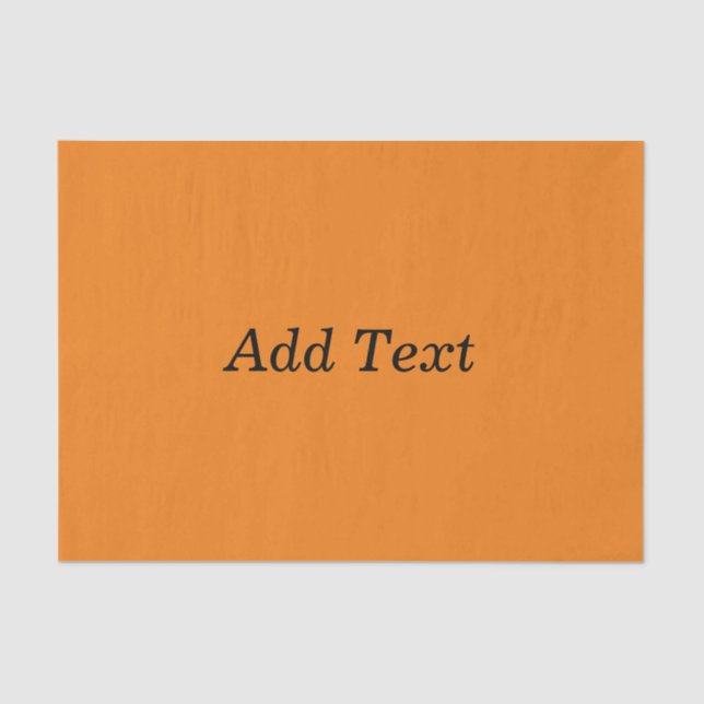 Papier Mousseline Orange Create Your Own Add Text Custom (Recto)