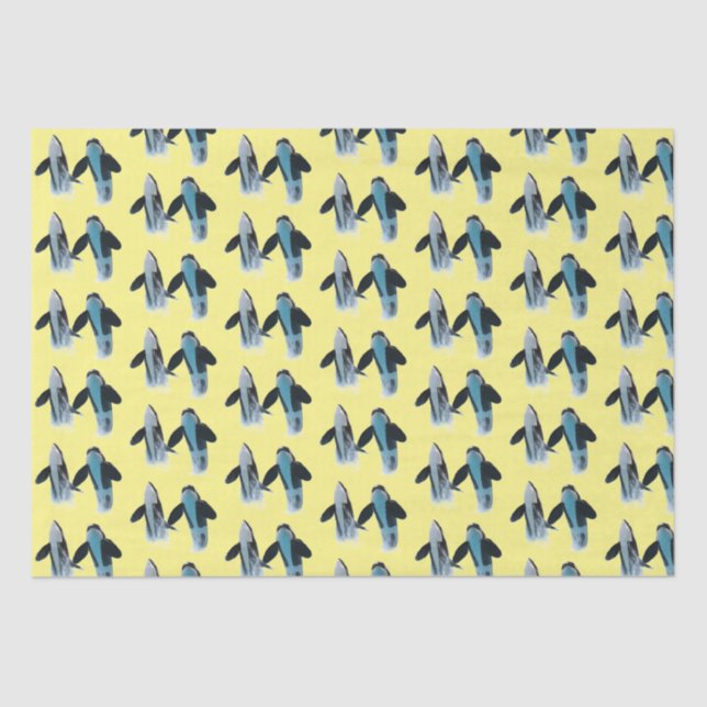 Papier Mousseline Orca / Papier de fond pour baleine tueuse (Recto)