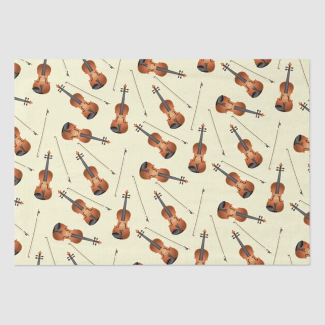 Papier Mousseline Orchestre de cordes de musiciens de violon (Recto)