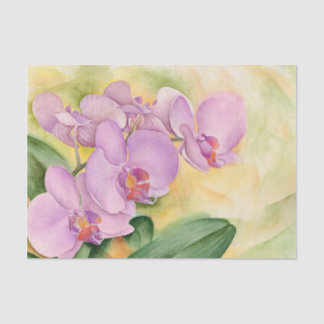 Papier Mousseline Orchidées de découpage florale Aquarelle rose