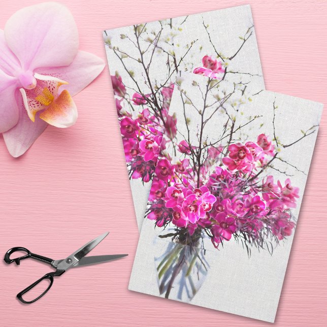 Papier Mousseline Orchidées Tigre Violet  (Créateur téléchargé)