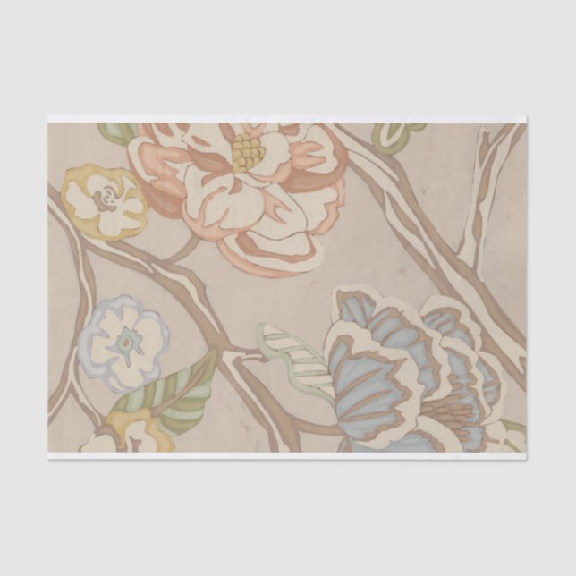 Papier Mousseline Organza Chintz Floral Design (Recto)