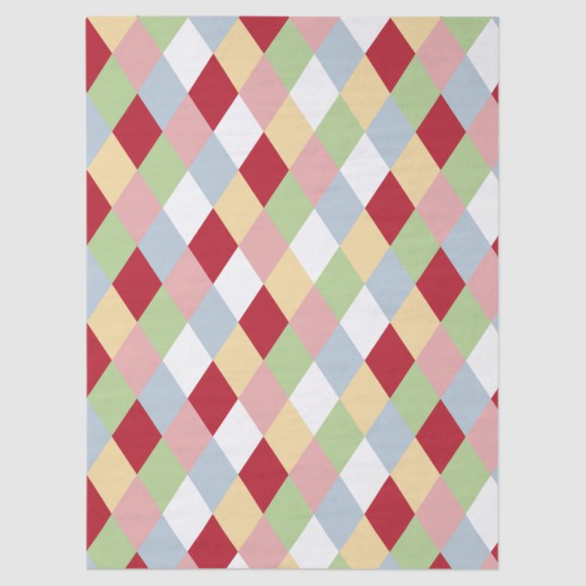 Papier Mousseline Origami Christmas - Harlequin Geometric (Recto)